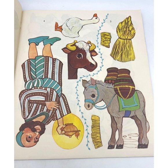 1977 Whitman The Christmas Story Told in Sticker Pictures Sticker Book Unused - Picture 4 of 7